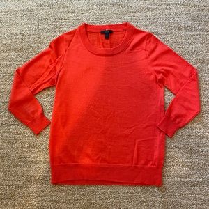 Beautiful orangey red J. Crew Sweater